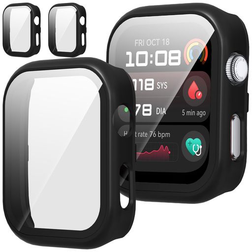 SuomanforHUAWEIWatchD2保護ケース(2個)高精細ハードPC製ファーウェイの腕時計D2保護カバー-黒+黒