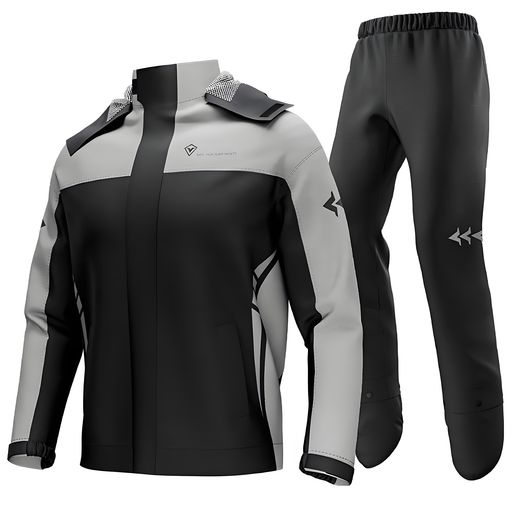 樂天商城 - RENHEバイク用レインジャケット上下セットレインウェアメンズバイク用カッパレディースシューズカバーレインスーツ雨カッパ雨具自転車ゴルフ作業用登山防水撥水グレー2XLサイズ