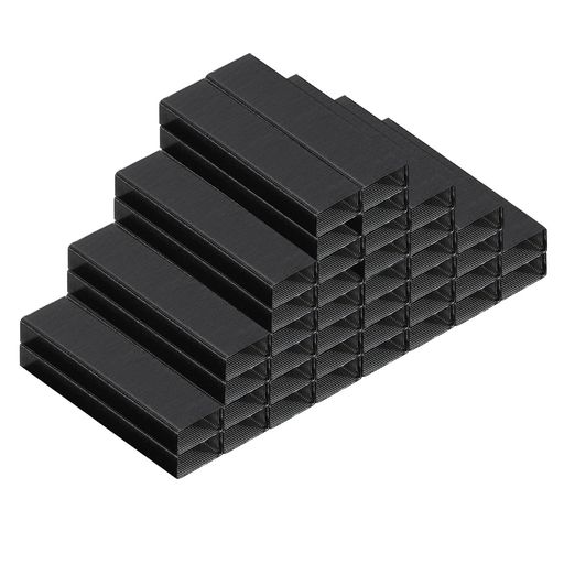 Rakuten - PATIKIL26/6標準ホッチキス針10パック10000個1/4”レッグ長さフラットクリンチチゼルポイントホッチキス針じゃむフリーデスクステープラー事務所デスクトップホーム用品黒