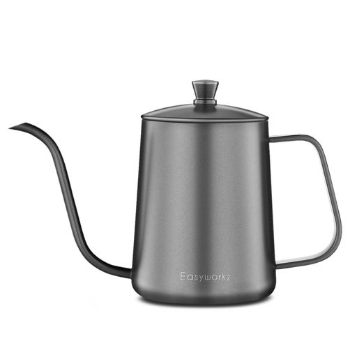 Coffee Kettles - Easyworkzドリップケトル600mlステンレス鋼グースネックコーヒーポット「ブラック」