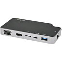 スターテック STARTECH.COM マルチポートアダプター/USB-C接続/1画面/4K HDMI または 1080P VGA/100W USB PDパススルー/2X