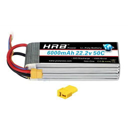 HRB 22.2V 6000MAH 50C XT60 6S プラグの固定的な翼の4軸のドローンの電池 (XT60DEANS T)