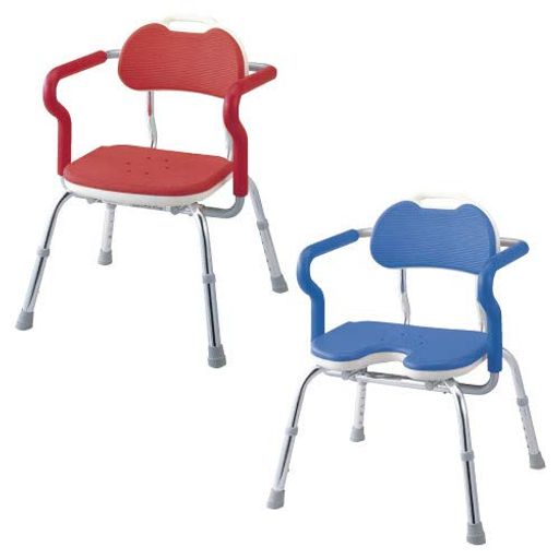 アロン化成安寿ひじ掛け付シャワーベンチRE-Uレッド