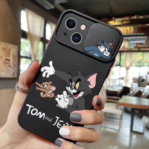 iphone13pro用ケーストムとジェリーアイフォン13proスマホケース人気オシャレ軽量超耐衝撃指紋防止/滑り止め黄変防止/衝撃吸収保護ケース