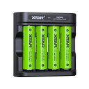 XTAR1.5V単3形リチウム電池大容量2700mWh低自然放電率4本単三電池とLC4充電器の組み合わせ(単3電池*4本+LC4充電器)