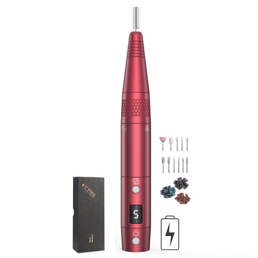 PELCAS電動ネイルマシンキットコードレス爪やすり爪磨きUSB充電式ネイルドリル低騒音ジェルネイルオフ..