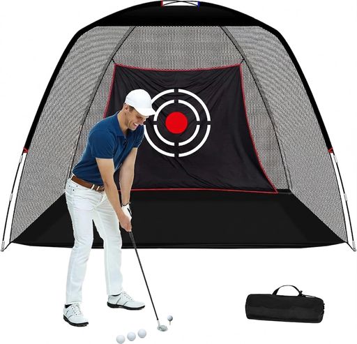 Doubleriver ゴルフネット 練習用 室内 屋外 3x2.1x1.8m 大型 ターゲット付き