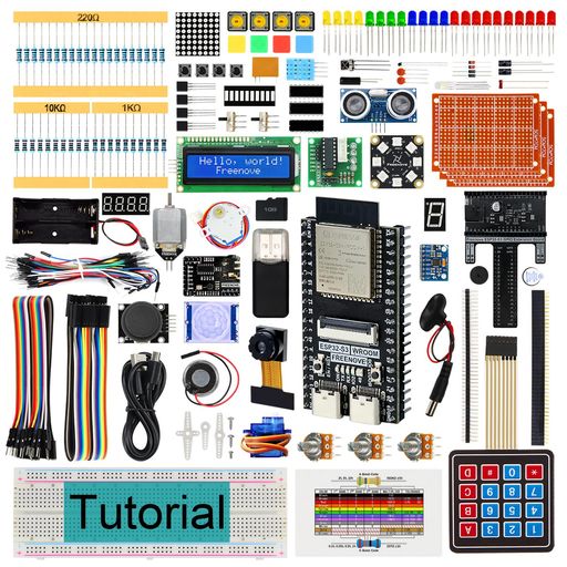 FREENOVE ESP32-S3-WROOM用アルティメットスターターキット(同梱)(ARDUINO IDE対応)、オンボードカメラワイヤレス、PYTHON C、784ページの詳細なチュートリアル、243アイテム、116プロジェクト