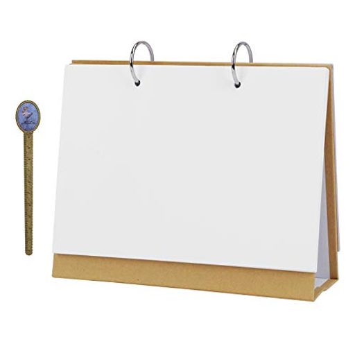 DIY卓上カレンダー自分で作るしおり付きクラフト紙空紙ルーズリーフ絵画落書き風景予定帳オフィス自宅DIYフォトアルバムブランクダイアリースケッチブックプレゼント