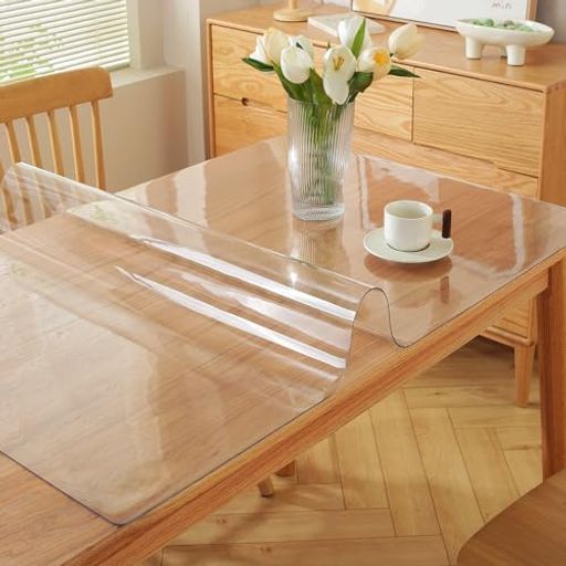 テーブルクロス透明40*80cm厚さ1.5mm長方形デスクマットPVC製テーブルマット無臭ビニール矩形テーブル..