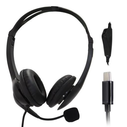 有線ヘッドセットusb3.5mmイヤホンTypeCオンラインコントロール有線PCイヤホンはSkype、ネット学習、ネット会議、在宅勤務、業務用、リモートワーク、コールセンターでの通話に適し