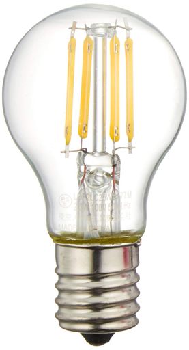 φ3.5x6.7cm AC100V 25W相当 クリア口金E17 消費電力2W 配光角度290度 2700K 230lm 寿命20000時間 本体重量(kg):