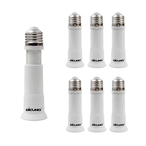 DiCUNOE26右向き矢印E26口金延長アダプター8cm~10.5cm長さ調節可6個セット