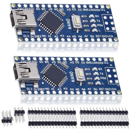 マイクロコントローラ:ATMEGA328P 電圧(ロジックレベル):5V。 アナログインプットピン:8個、A0~A7。 6PWMポート:D3、D5、D6、D9、D10、D11。 14デジタルの入力/出力ポート:TX、RX、D2~D13。