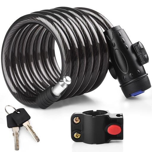 自転車ロック[120CM][防水]Diyifeワイヤー錠自転車鍵ロックワイヤーロック切断対抗携帯便利鍵式自転車..