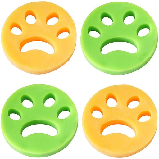 ペット用ヘアリムーバー4個セットペット毛髪除去剤ツール便利グッズ毛取り洗濯ボール再使用可能洗濯グ..