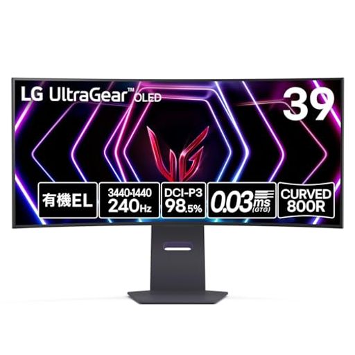 【VGP2024Summerゲーミング大賞】LGゲーミングモニターUltraGearOLED39GS95QE-B39インチ/有機EL/21:9曲面ウルトラワイド(3440x1440)/240Hz/0.03ms(GTG)/VESA 【VGP2024Summerゲーミング大賞】LGゲーミングモニターUltraGearOLED39GS95QE-B39インチ/有機EL/21:9曲面ウルトラワイド(3440x1440)/240Hz/0.03ms(GTG)/VESA