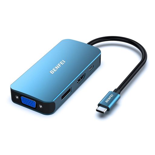 BENFEI 4IN1 USB C(タイプC)- HDMI VGA DISPLAYPORT PD充電 アダプター、USB TYPE-C - HDMI VGA DISPLAYPORT MST ハブ THUNDERBOLT 3/4 互換 IPHONE 15