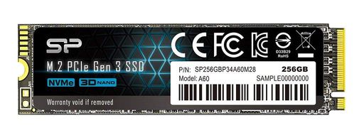 シリコンパワー SSD 256GB 3D NAND M.2 2280 PCIe3.0x4 NVMe1.3 P34A60シリーズ 5年保証 SP256GBP34A60M28