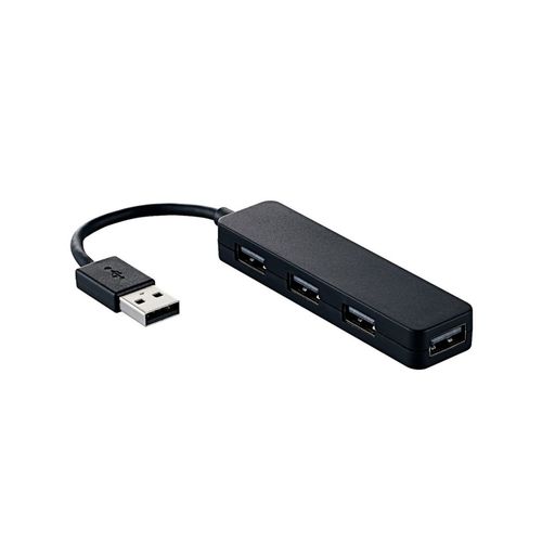 インターフェイス:USB2.0 コネクタ形状:パソコン側:USB Ax1/USBハブ側:USB Ax4 電源方式:バスパワー USBケーブル長:約7cm(コネクタを除く) 最大転送速度:USB2.0ハイスピード/480Mbps(理論値)、USB1.1フルスピード12Mbps(理論値)