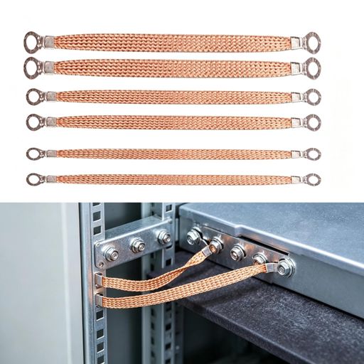 高品質銅線を使用した平編組アースストラップ。表面は滑らかで導電性が高く、安定した電気伝導を実現します。耐熱性・耐腐食性にも優れ、過酷な環境下でも長期間ご使用いただけます。 ボルト穴に固定するだけの簡単取付設計。特別な加工や工具を必要とせず、初心者でもスムーズに作業できます。排気管から車体・周辺ボルトへの接続が簡単に行えます。 平織り構造により優れた導電性と放熱性を両立。振動や熱の影響を受けにくく、過酷な走行環境でも安定した性能を維持します。柔軟性にも優れ、大きな屈曲にも対応可能です。 排気管に蓄積された静電気を効果的に除去し、排気効率を向上。エンジンのレスポンス向上にも寄与します。走行性能の向上をお求めの方に最適なアイテムです。 自動車の排気管だけでなく、バッテリー接地・ケーブルトレイ接地・配電盤接地・電気設備接地・開閉器接地など幅広い用途に対応。6本セットで、複数の設備を同時に対策できます。