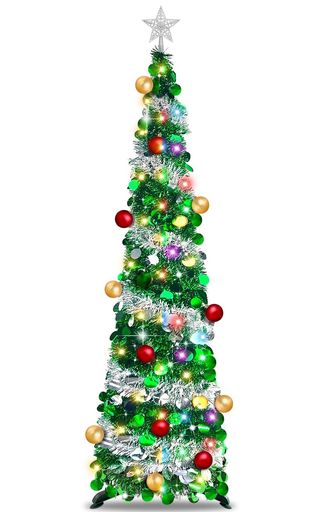 bumxcaクリスマスツリー折りたたみ式150cm組み立て簡単christmastree【豊富な飾り付き】クリスマスツリーポップアップ式キラキラクリスマス飾り【クリスマス雰囲気がいっぱい】おしゃれ松ぼ…