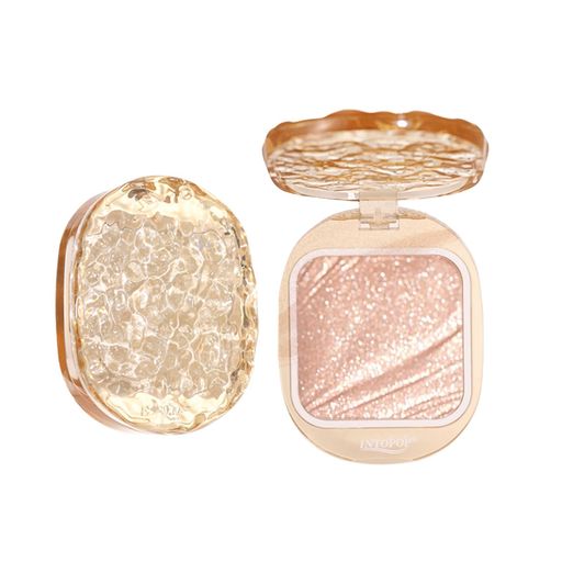 INTOPOPハイライトパウダー自然なツヤ感毛穴ぼかしフェイスライン強調女性向け多色設計コンパクトハイ..