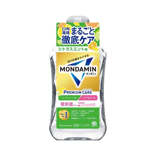 モンダミン プレミアムケア シトラスミント マウスウォッシュ ノンアルコール 洗口液 1000mL 低刺激 口臭 むし歯 出血 歯肉炎 予防 医薬部外品