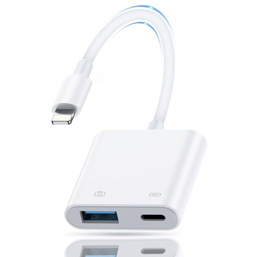 🔌【2in1 Lightning USB 変換アダプタ】このiphone usb 変換アダプタは、Lightningポートを搭載したiPhone、iPad向けに設計された非常に便利なデバイスです。MFi認証チップが搭載されており、アップルデバイスとの互換性が抜群です。カメラアダプタはLightningインターフェースを搭載しており、データ転送中にデバイスを充電することができ、バッテリー残量不足による不便を避けることができます。(ご注意:本製品のデータ転送および充電機能は、Lightning端子対応のデバイスにのみ適用されます。ご注文の前に、お手元のデバイスが対応しているかをご確認ください。) ⚡【双方向高速転送】USB2.0により、最大480Mbpsの高速データ転送を実現します。写真や動画、ファイルなどの大容量データも数秒で転送可能です。さらに、iOS13以降では、USBメモリからiPhone、iPadへのデータ転送ができるだけでなく、逆にUSBメモリへのデータ移動も可能です。これにより、アップルデバイスの容量不足を解消し、効率的なデータ管理が実現できます。