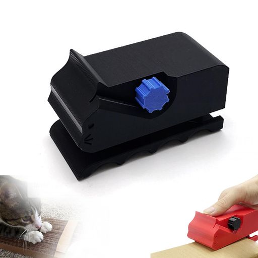 猫の爪とぎボード段ボールカッター3Dプリント二合一ツール爪研ぎと工作用カッター再生段ボール製繰り返..