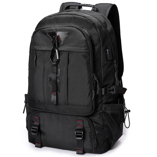 Rakuten - [shrradoo]登山バッグバックパックリュックサック防水65L大容量軽量17インチPC適用通勤ビジネス防災旅行釣りハイキングキャンプアウトドア(ブラック)
