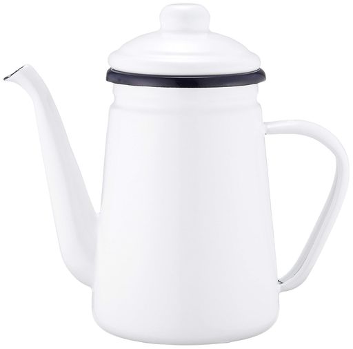 パール金属 ホーロー コーヒー ポット 1.1L ホワイト フェスカ HB-731