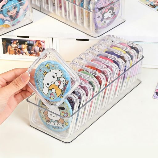 缶バッジ ケース 缶バッジカバー 56mm 12枚入り コレクションケース 缶バッジ 収納 アクスタ収納ボックス バッジ保護カバー 小分けケース 【バッジ・小物・マーク】収納 コレクションボッ…