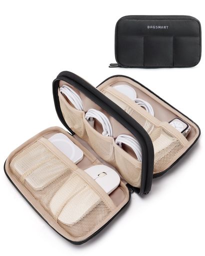 BAGSMARTガジェットポーチ 大容量 可愛い 薄くて軽い 充電器やケーブル PC ケース 小物入れ 小さめ がじえっとポーチ モバイルバッテリー USB 整理整頓 出張 旅行 軽量 収納 持ち運 撥水素材 … sugarlight-10223713 シュガーライトSTORE パッケージ画像