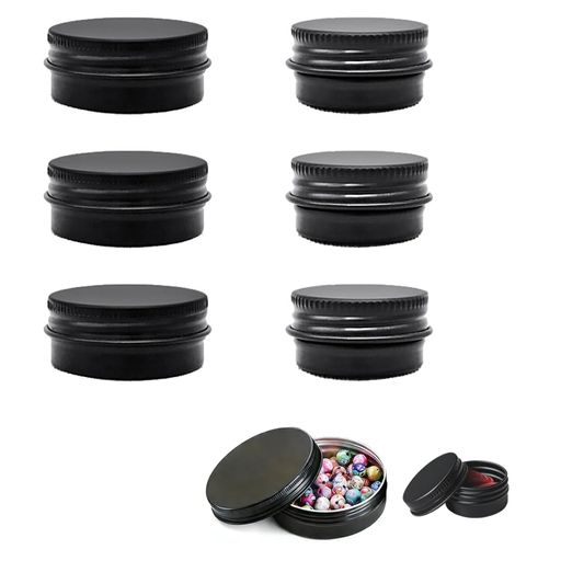 Refill, Atomizers - アルミ缶クリームケース詰め替え容器小分け容器6個セット5ml/15mlシール機能付き旅行用家庭用出張温泉アクセサリー収納ピル唇バーム茶蝋燭DIY携帯用化粧品収納