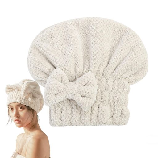 【ヘアドライタオル】サイズ:約27x26cm、重量:約80g。 【極細繊維材料】内側の生地も外側と同じで、呼吸機能を備えた心地よい材料です。特徴:吸水、速乾、軽量、糸ずれ防止、通気性が強い。 【柔軟のタオル】このヘアードライタオルは超微細繊維で作られたヘアドライタオルです、柔軟で心地良い肌触りです、髪を守ります。 【ぐんぐん吸水】がたっぷり水分を吸収して、くれるので ドライヤー時間が短縮できるので、髪への負担を大幅に軽減できます。 【実用】洗顔時に髪をまとめる際に便利!髪を包み込むだけで、そのまま洗濯も化粧もできます。プール・ジム・海水浴・銭湯・温泉や旅行に携帯したり常備してお使いいただけます。