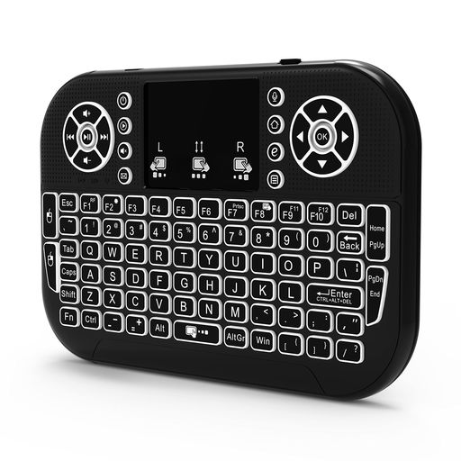 ミニキーボード 2.4GHz無線 & Bluetooth5.0 タッチパッド搭載 マウス機能 電池式 小型 ポータブル 英語配列 Android/IOS/パソコン/タブレット/スマートTV/HTPC等に対応