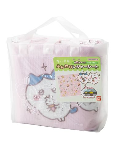 アサヒ興洋 ちいかわ レジャーシート 厚手 2～3人用 1畳 ピンク 手提げバッグ付き