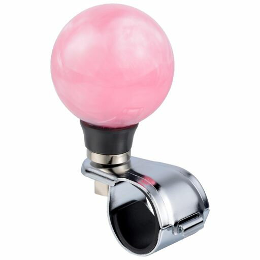 乐天商城 - Lunsomホイールスピナーノブ、樹脂ステアリングホイールノブスピナーステアホイールボールスーサイドノブパワーハンドル適合車トラックSUV用、ピンク