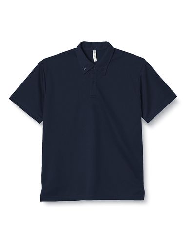 Polo Shirt - [グリマー]半袖メンズ4.4オンスドライボタンダウンポロシャツ(ポケット無)00313-ABNネイビーL(日本サイズL相当)