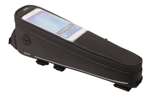 スマホホルダーとフロントバッグがセットに タッチスクリーンに対応 防水素材で半透明のレインカバー付属 ユニバーサルマウント 対応スマートフォンサイズ:最大175mm x 80mm 本体容量:1.8L 重量:260g