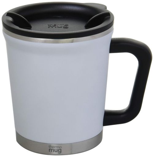 冷たい飲み物 サイズ:約直径8.9x高さ10.4cm 容量:300ml 素材:18-8ステンレス・シリコン・AS・ABS・PP 真空断熱2重構造で保温・保冷効果 飲み口開閉式のフタ ※電子レンジ、食器洗浄機、食器乾燥機使用不可