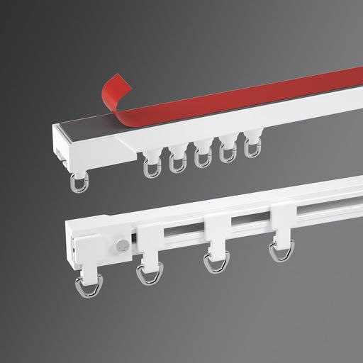 B3B4 粘着式カーテンレール|工具不要・取付簡単・天井付け/横付け対応・切断可・直...