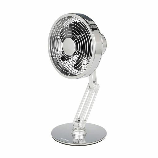 Electric Fan - ダルトン(Dulton)卓上扇風機デスクファンクロームシルバー静音小型USB電源type-C風量三段階調節360度スウィングアーム折りたたみ無骨でかっこいいプロ仕様インダストリアル円形DS-0900CR/BKSWING