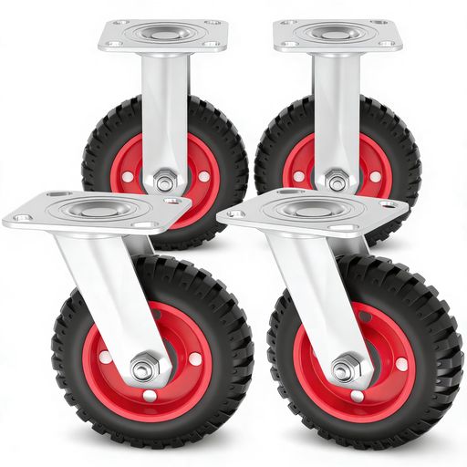 Other - COOWOO8インチキャスター4個セット高耐久性耐荷重750kg360度回転静音ミュートシリーズDIY家具交換キットホイール径200mm(8インチ(4個セット))