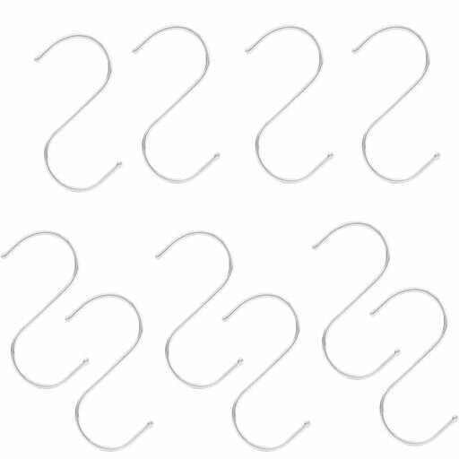Rakuten - S字フック410ステンレス鋼材質鍋ベラスプーン帽子バッグなどをぶら下げることができます小物掛け吊り下げ脱落防止荷重力が強い(9.5cmx3cmシルバー10個セット)