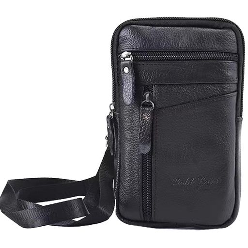 メンズ スマホポーチ ベルトポーチ ガジェット 本革 トラベル ショルダーバッグ 小物 縦形軽量 通勤 (Black) sugarlight-10231551 シュガーライトSTORE パッケージ画像