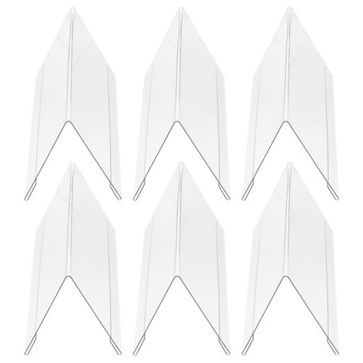 樂天商城 - Alipis透明アクリル席札立て6個セットV型カードスタンド4.7X2.4X2.4インチ卓上ネームプレート会議・イベント・結婚式用多機能座席サインホルダー