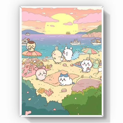 樂天商城 - ダイヤモンドアートアニメ40x50cm丸いビーズビーズアート子供大人おしゃれDIY手作り絵画手芸キットプレゼント芸術品装飾(2)
