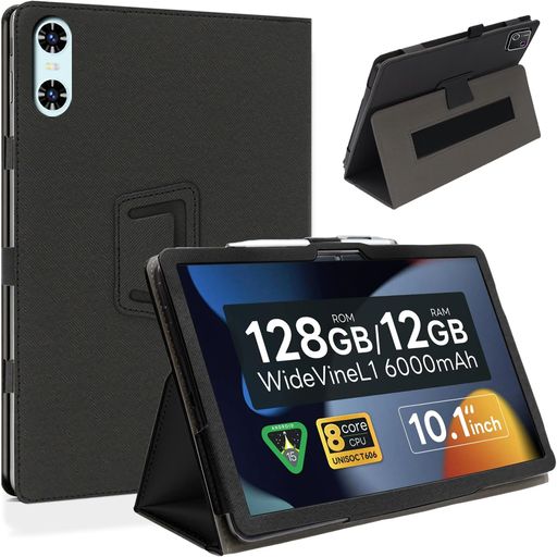 HEFENGKU 見開き型保護カバー For SVITOO P10/P10_D/WINMIQ P10 ケースカバー 10インチタブレット ブラック